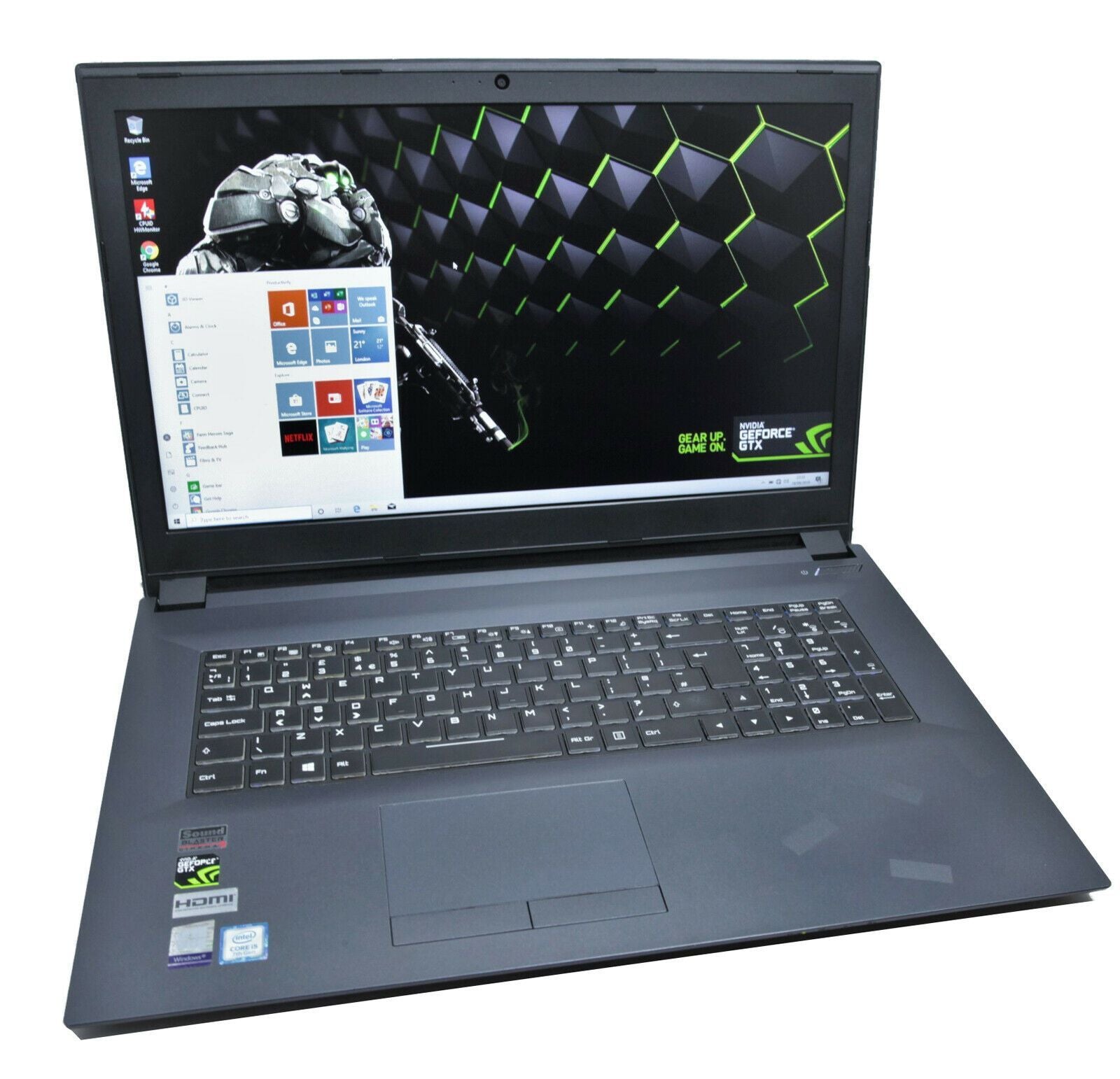 Clevo N870HP 17.3" Gaming Laptop: GTX 1060, Core i5 Quad, 240GB SSD+HDD - CruiseTech