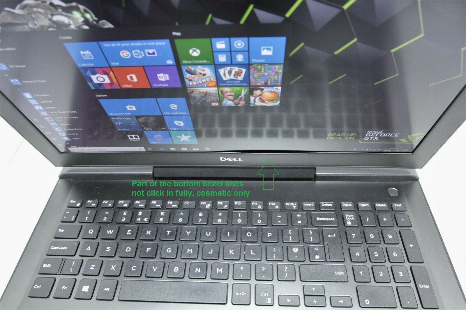 Dell 15 7577 IPS Gaming Laptop: GTX 1060 Max-Q, 256GB+ HDD, 16GB RAM - CruiseTech