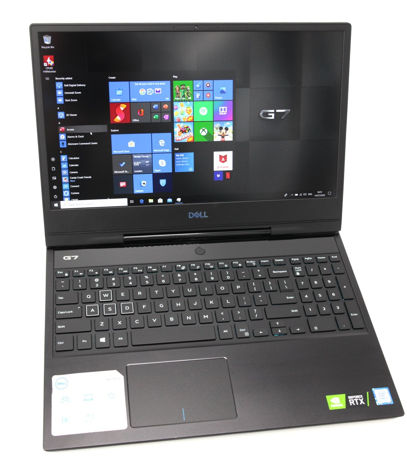 Dell 15 G7 7590 15.6" Gaming Laptop: RTX 2060, Core i7-9750H, 256GB+1TB, 8GB RAM - CruiseTech
