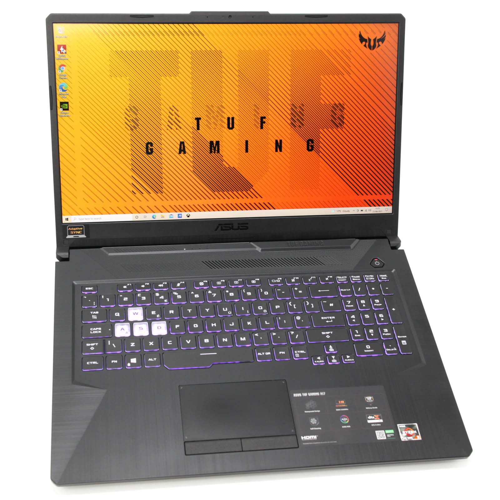 ASUS TUF A17 Gaming Laptop: AMD Ryzen 5, GTX 1650, 120Hz 8GB RAM, 256GB Warranty - CruiseTech