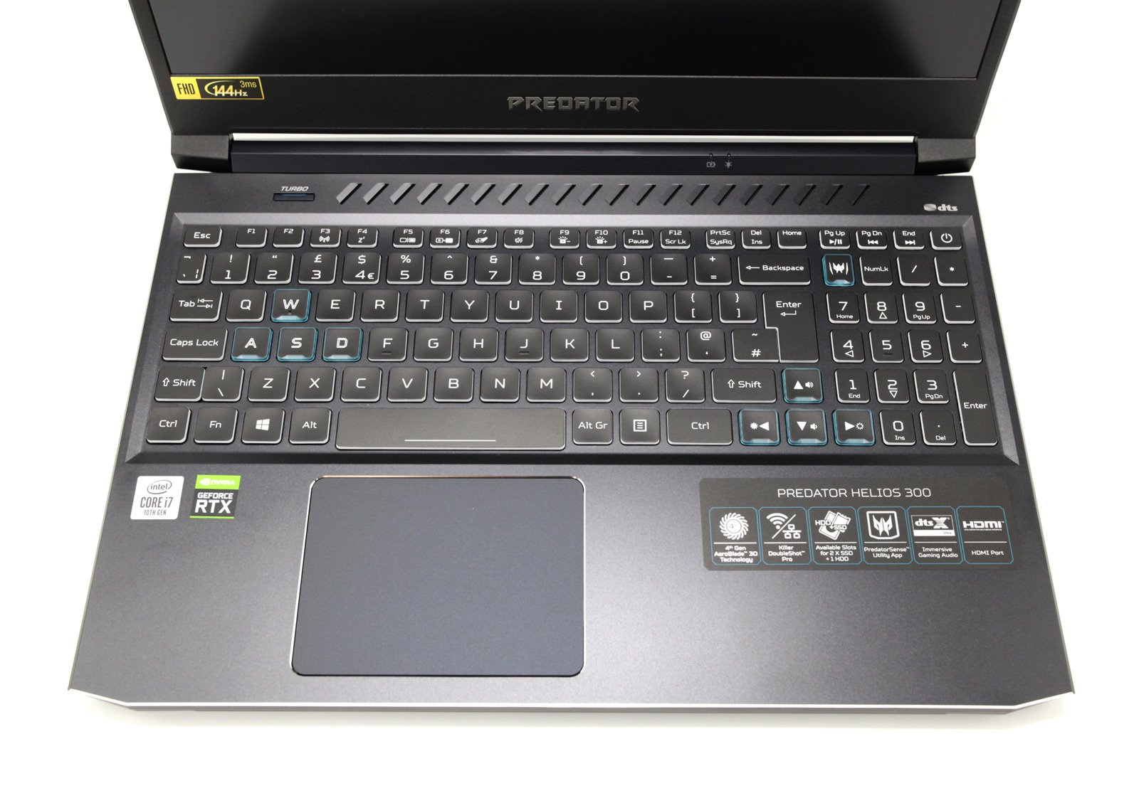 Acer Helios 15.6" Gaming Laptop: Core i7-10750H, RTX 2060, 16GB, 256GB+HDD VAT - CruiseTech