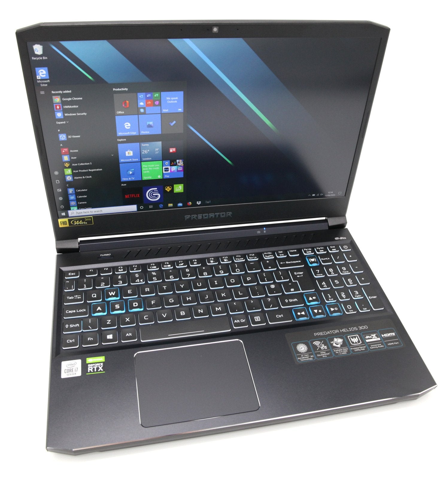 Acer Helios 15.6" Gaming Laptop: Core i7-10750H, RTX 2060, 16GB, 256GB+HDD VAT - CruiseTech