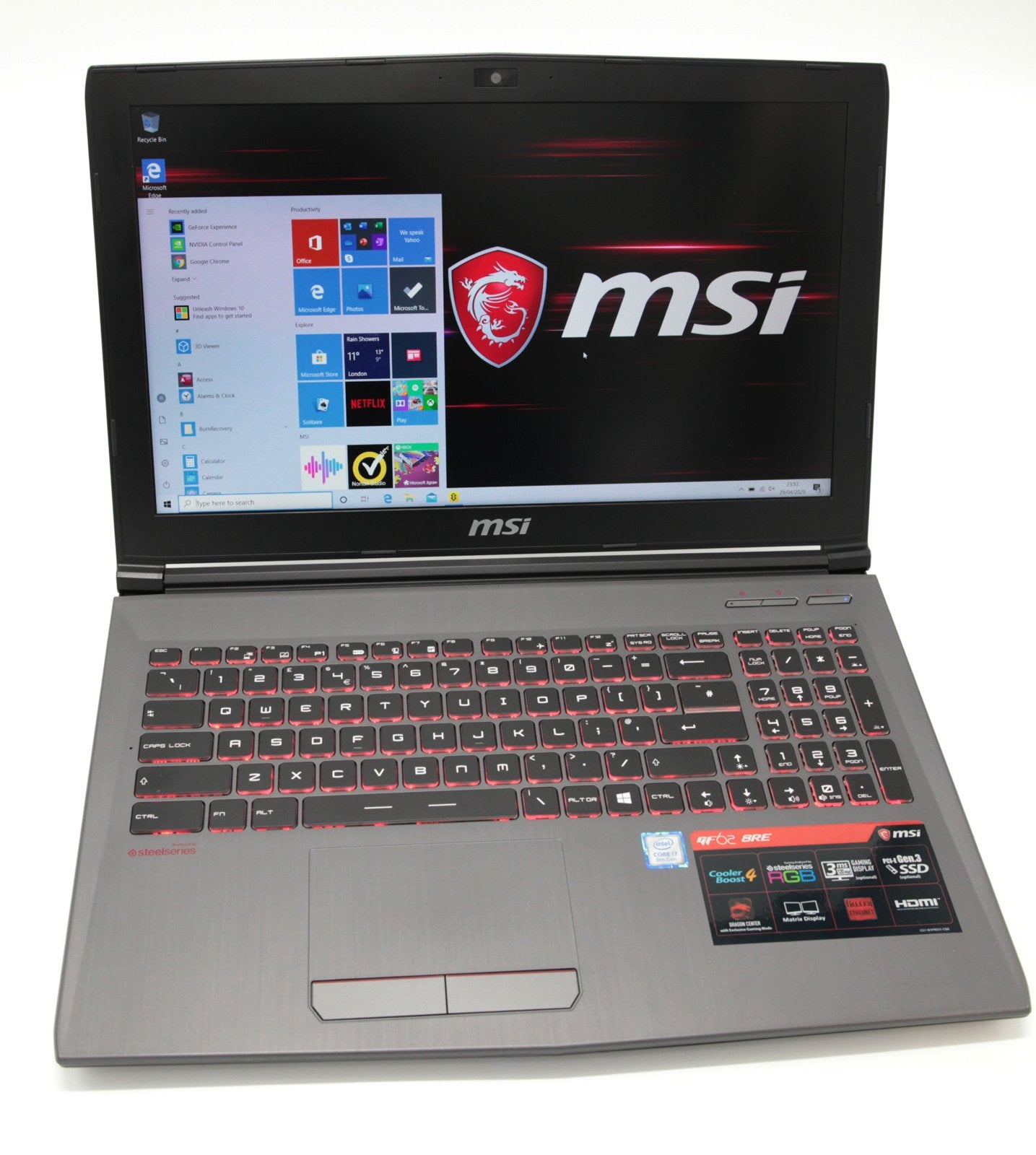 MSI GF62 15.6" Gaming Laptop: GTX 1060, i7-8750H, 12GB RAM, 256GB SSD - CruiseTech