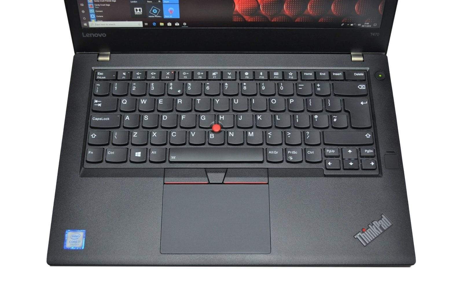 Lenovo Thinkpad T470 FHD IPS Laptop: Core i7-7500U, 16GB, 256GB SSD, Warranty - CruiseTech